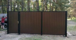 Купить распашные ворота из профнастила Североуральск, цена от 2801 руб.